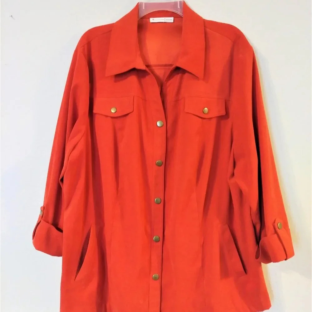 M Collection Womans Orange Jacket‎ - Picture 3 of 5